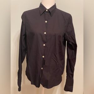 Ralph Lauren black button down for cuff links. Size M.